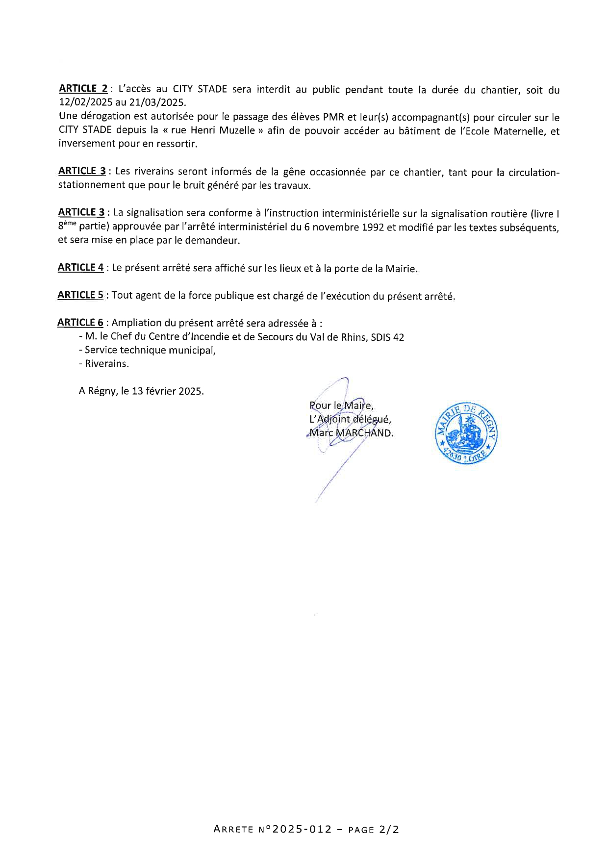 ARRETE 2025012bis COMMUNE travaux geothermie Ecole page 0002