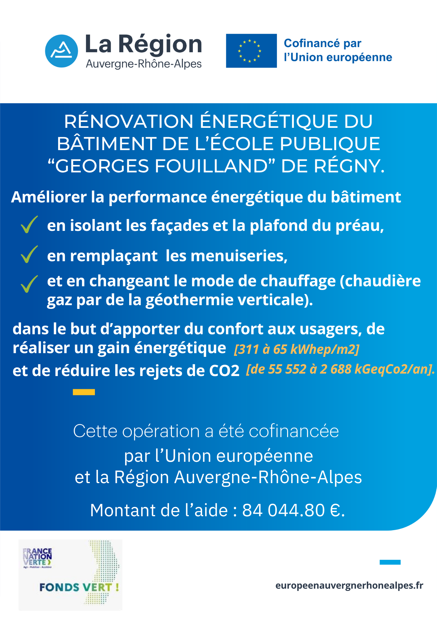 PANNEAU AFFICHAGE du PROJET image