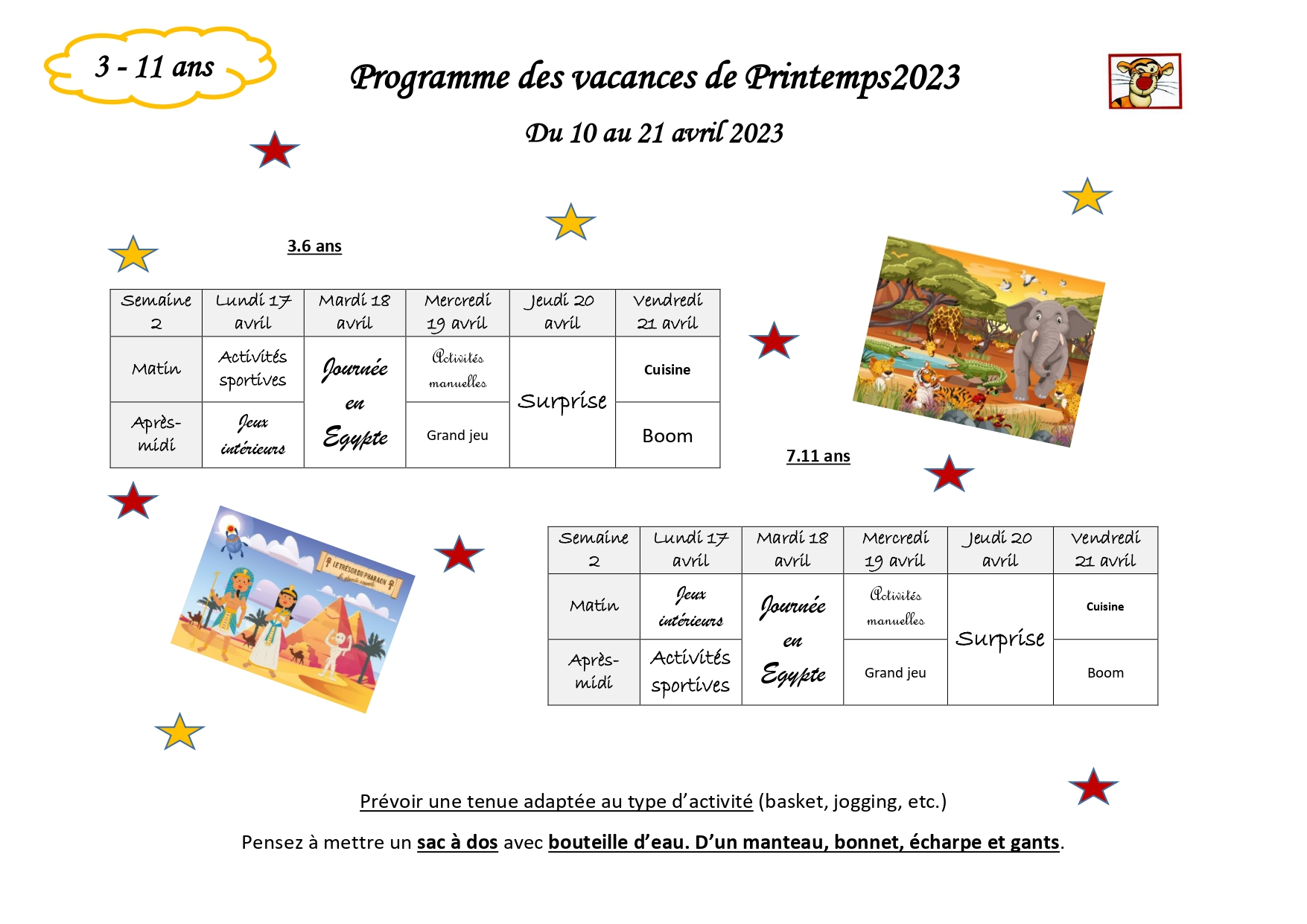 Programme dactivité des Vacances de printemps 2023 page 0002