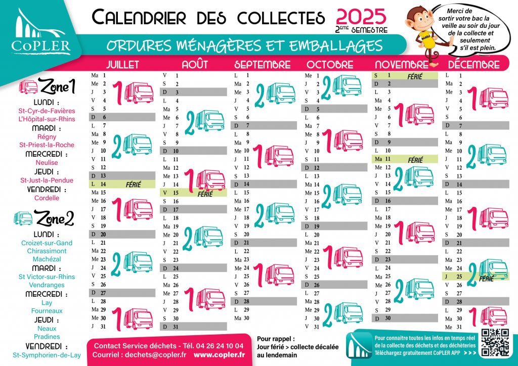 calendrier ramassage 2025 2emesemestre 1024x724